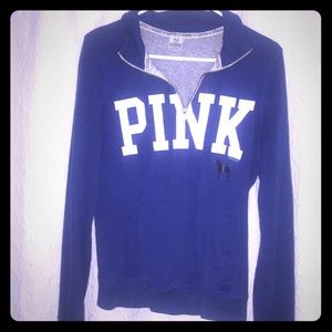 Blue pullover from pink